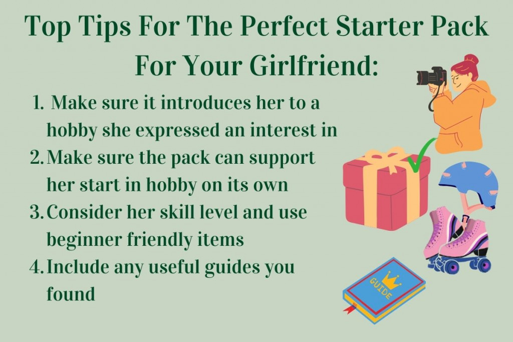 Infographic on top tips for a starter pack