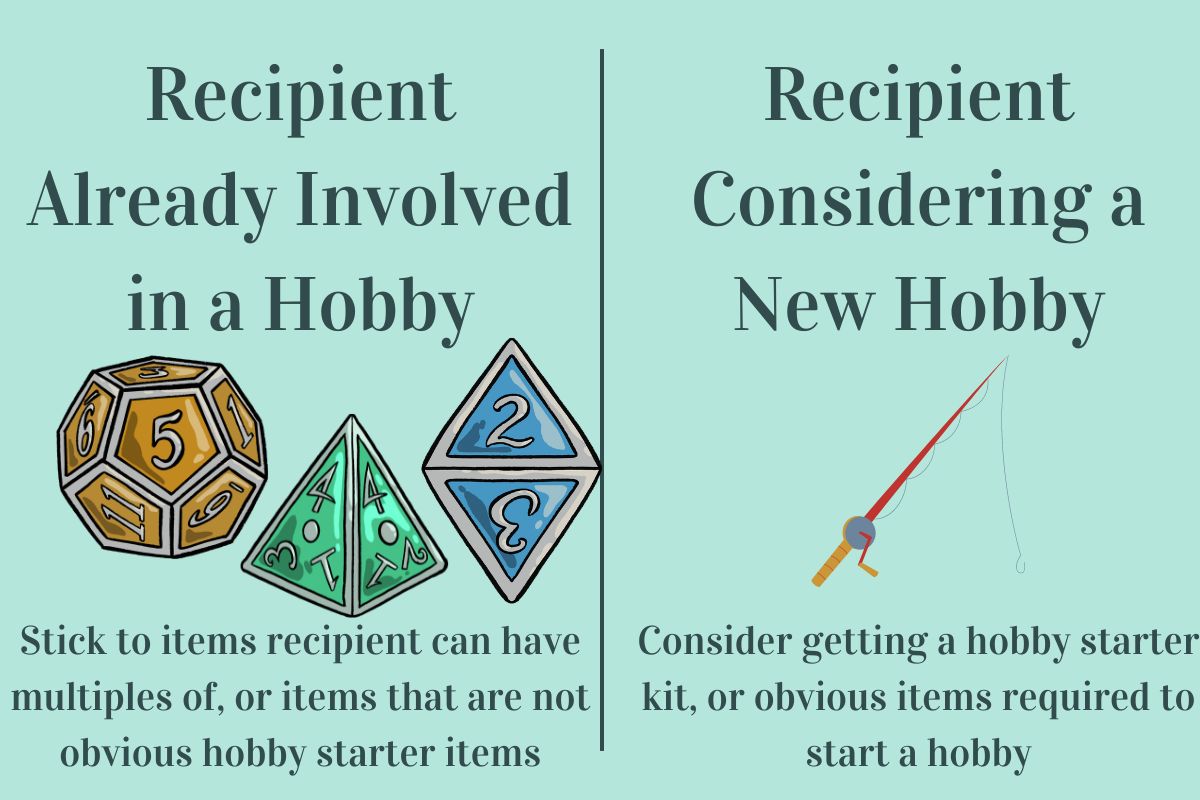 Infographic on how to choose the right hobby gift for someone you don't know well